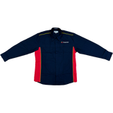 Long Sleeve Pit Crew Shirt TP3644 NAVY/Red/Yellow