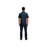 Short Sleeve Pit Crew Shirt TP3645 - NAVY/Red/Yellow