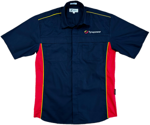 Short Sleeve Pit Crew Shirt TP3645 - NAVY/Red/Yellow