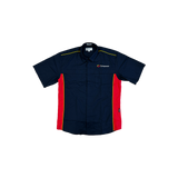 Short Sleeve Pit Crew Shirt TP3645 - NAVY/Red/Yellow
