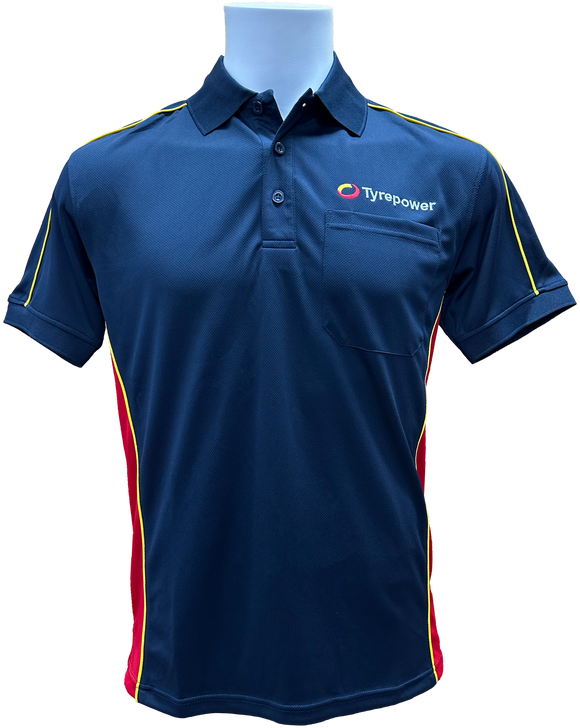 NEW ITEM Light Weight Polo Shirt TP7711 NAVY/Red/Yellow