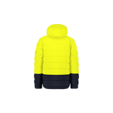 Unisex Streetworx Hooded Puffer Jacket TP4/SY/ZJ240 Yellow/Navy