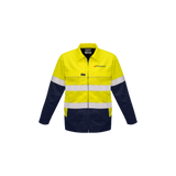 Mens Hi Vis Cotton Drill Jacket TP4/SY/ZJ590 Yellow/Navy
