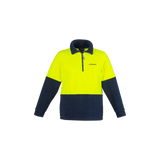 Mens Hi Vis Half Zip Polar Fleece Jumper TP4/SY/ZT460 YELLOW/Navy