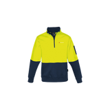 Unisex Hi Vis Half Zip Pullover TP4/SY/ZT476 YELLOW/Navy
