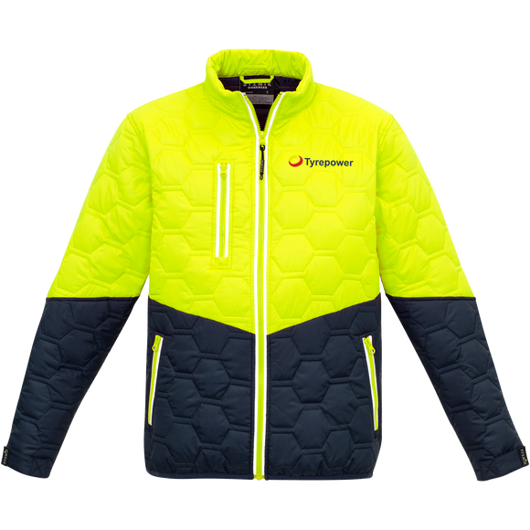 Unisex Hexagonal Puffer Nylon jacket TP4/SY/ZJ420 YELLOW/Navy